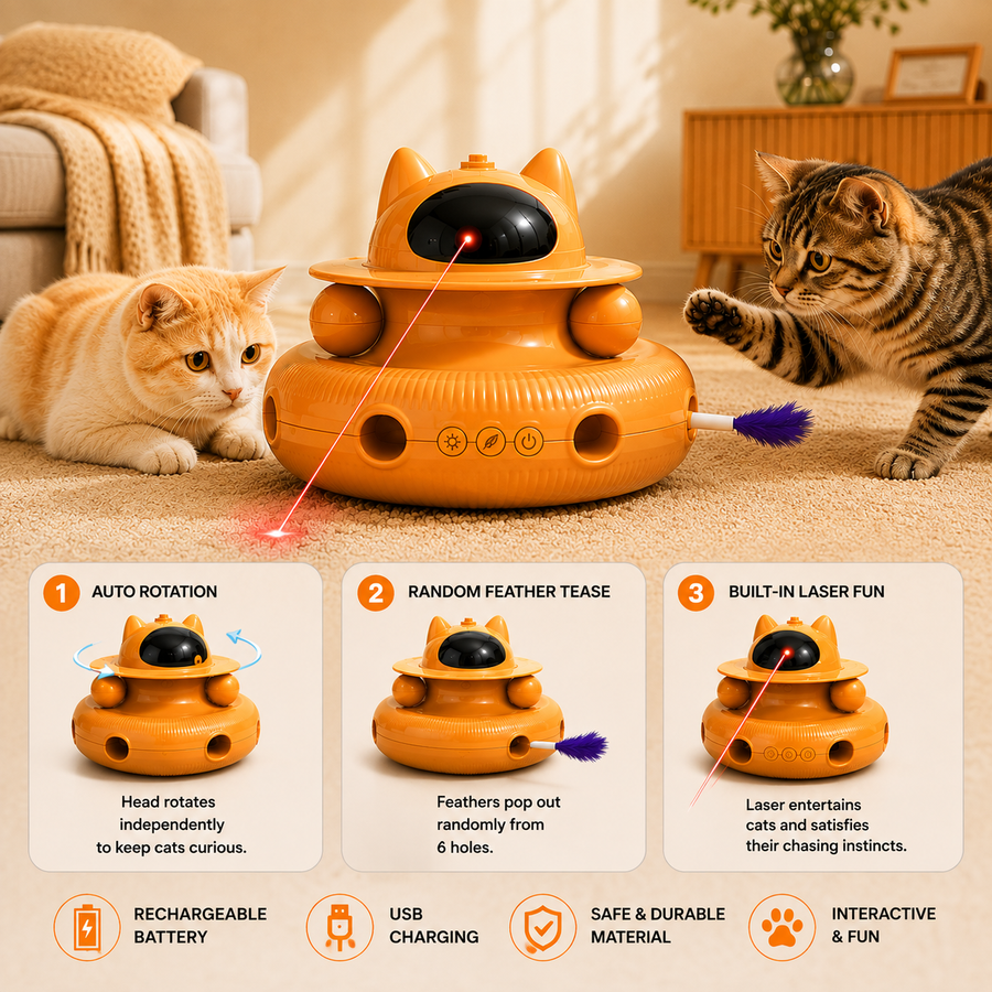 3-in-1 Automatic Cat Toy