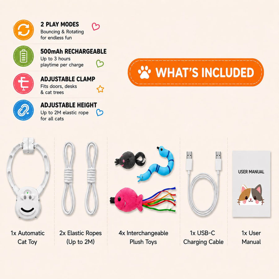 3-in-1 Automatic Cat Toy