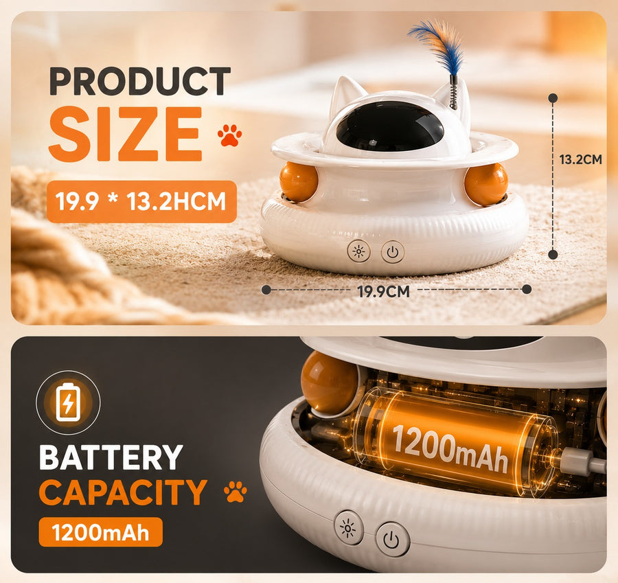 3-in-1 Automatic Cat Toy