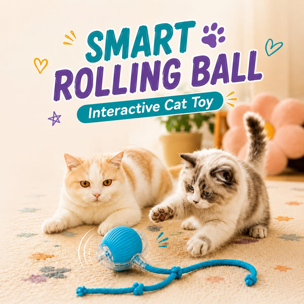 Smart Interactive Rolling Ball Toy for Cats | USB Rechargeable Motion Sensor